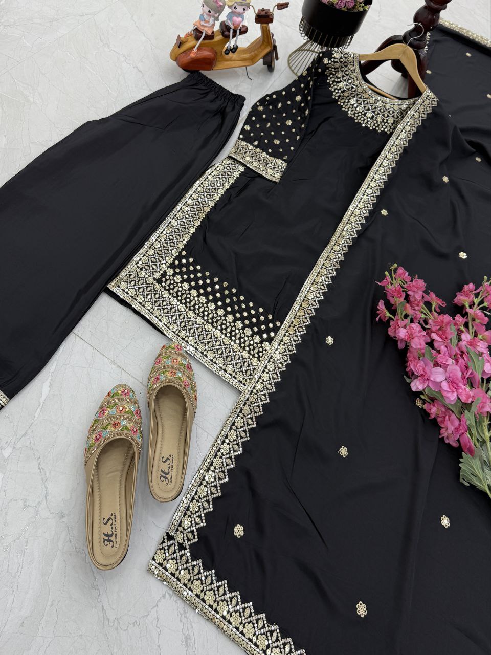 Embroidery Siqunce Work in beautiful Top