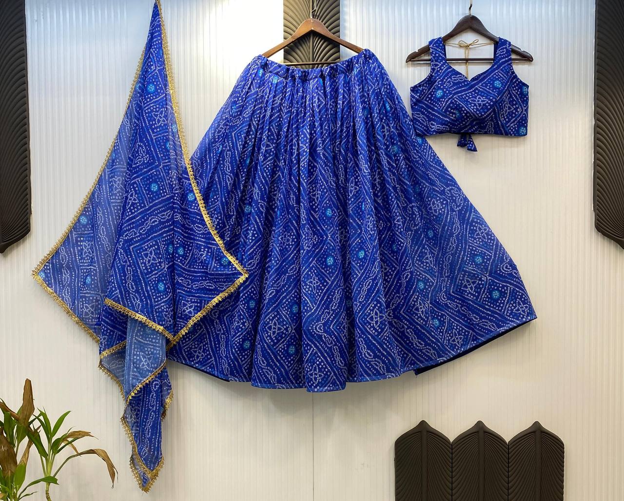 Special Printed Georgette Print Work Lehenga