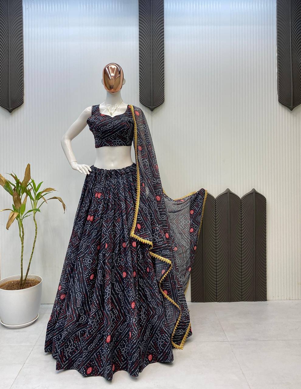 Special Printed Georgette Print Work Lehenga