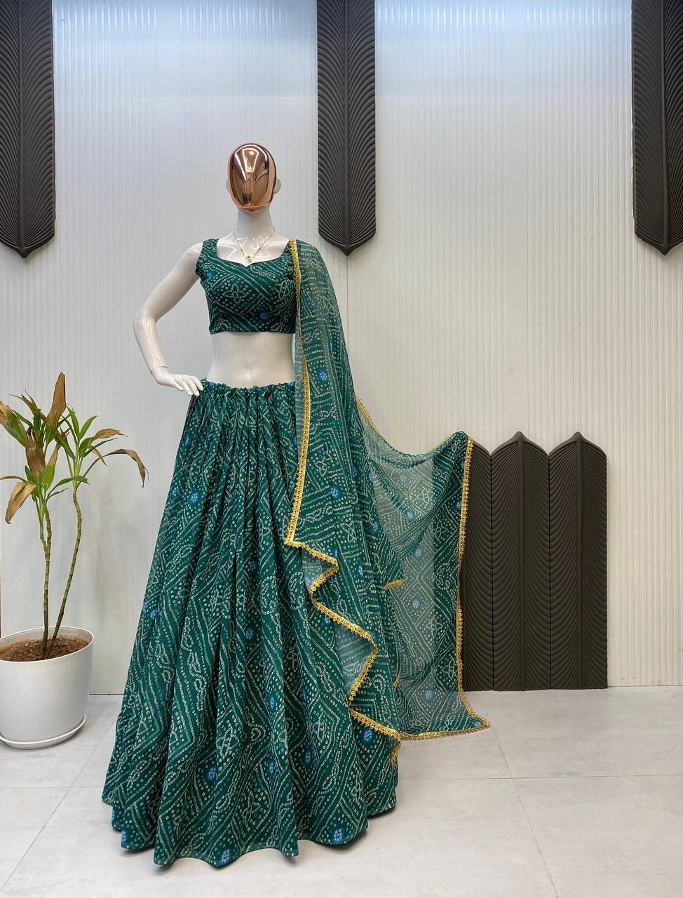 Special Printed Georgette Print Work Lehenga