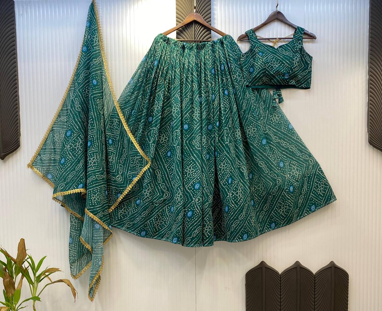 Special Printed Georgette Print Work Lehenga