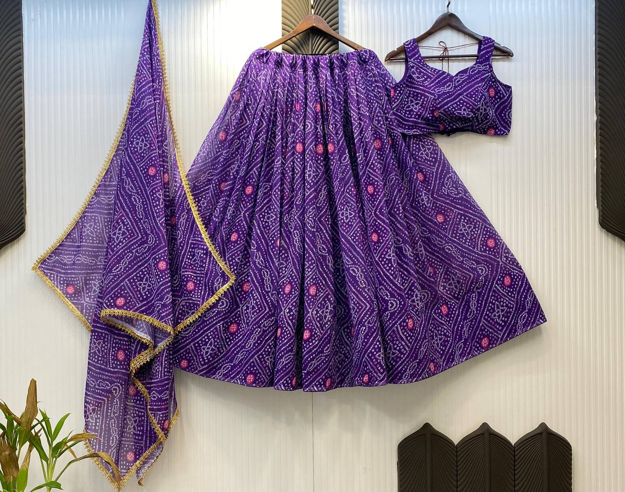 Special Printed Georgette Print Work Lehenga