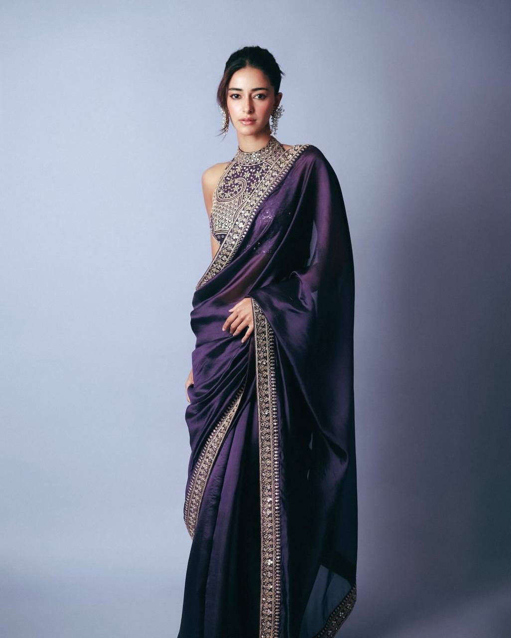 Jimmy Chuu Thead And Sequence Work Saree