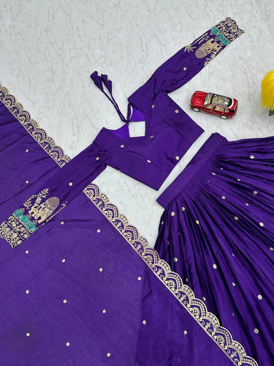 Chion Heavy Embroidery Sequence Work Lehenga