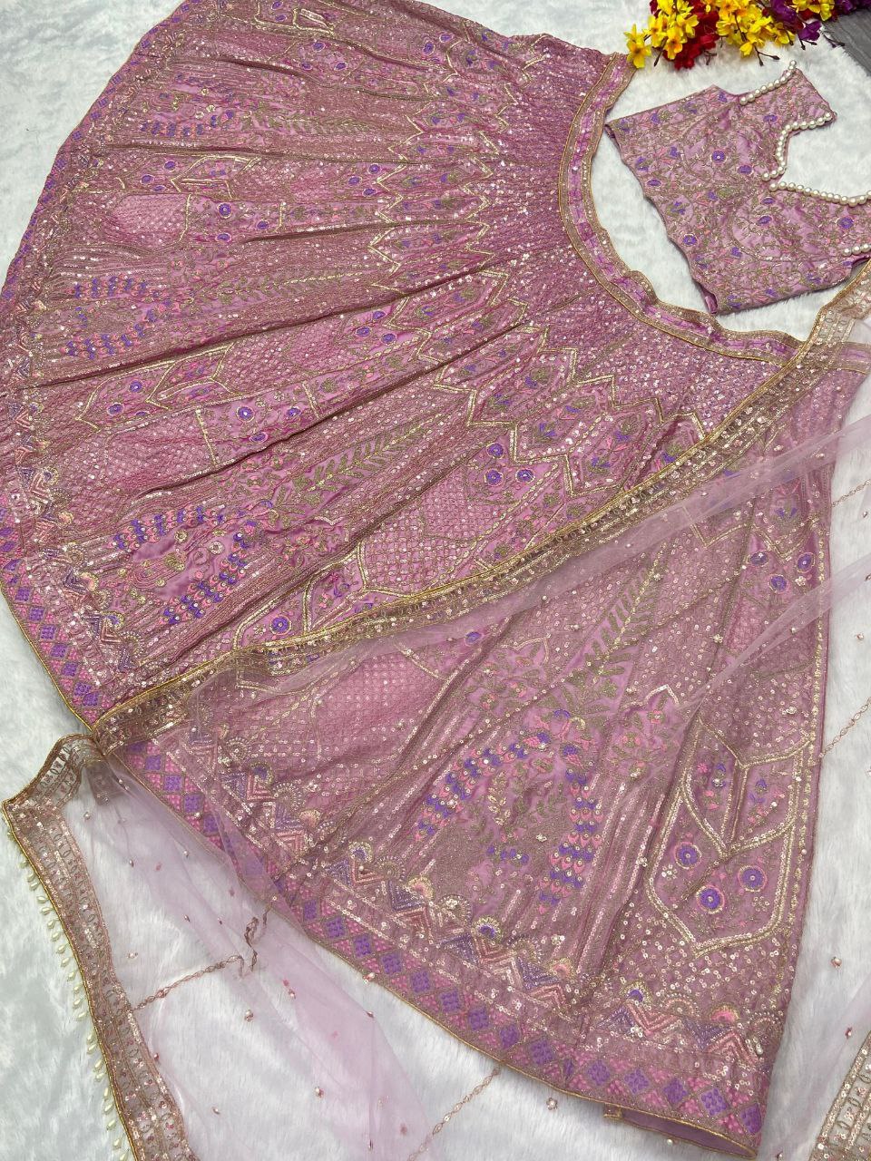 Radiant Kasturi Silk Bridal Lehenga