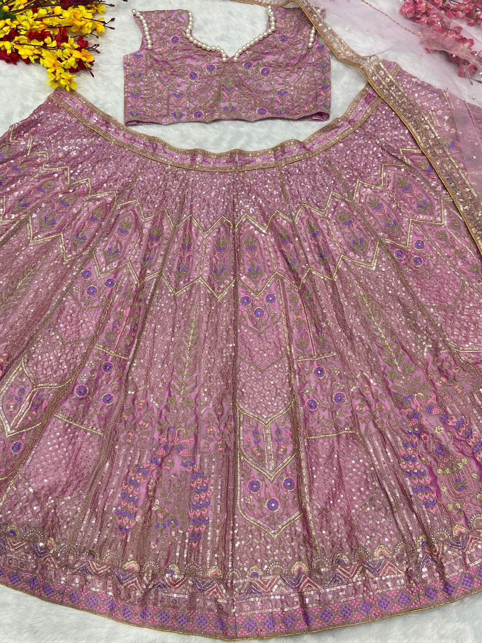 Radiant Kasturi Silk Bridal Lehenga