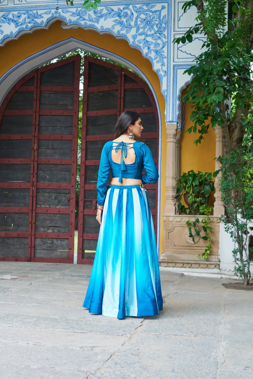 Chinnon Navratri Lehenga Set with Kutchi Gamthi Work
