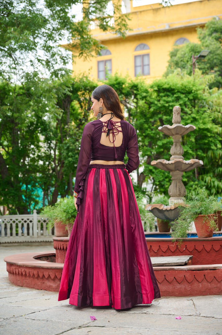Chinnon Navratri Lehenga Set with Kutchi Gamthi Work
