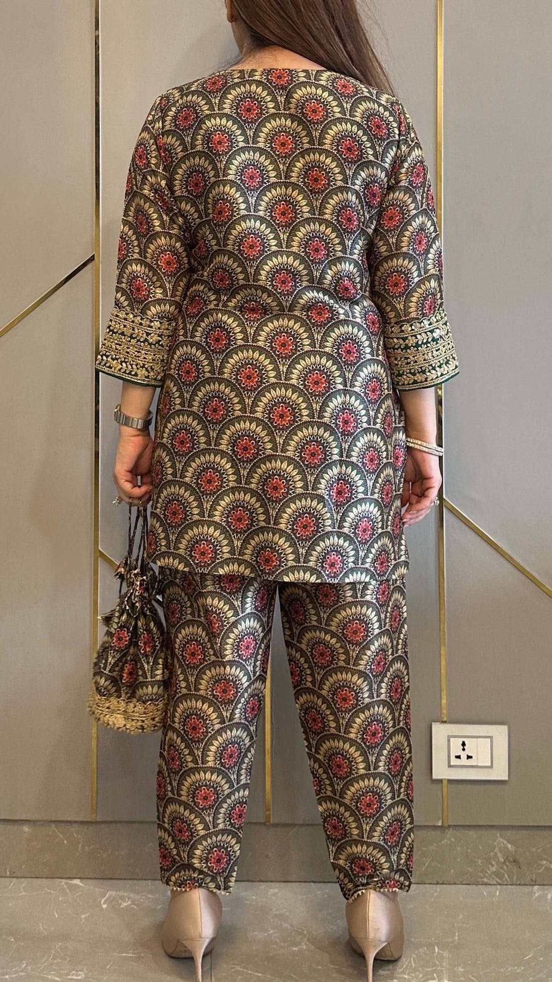 Pure Mul Cotton With Embroidry Work Top Pent