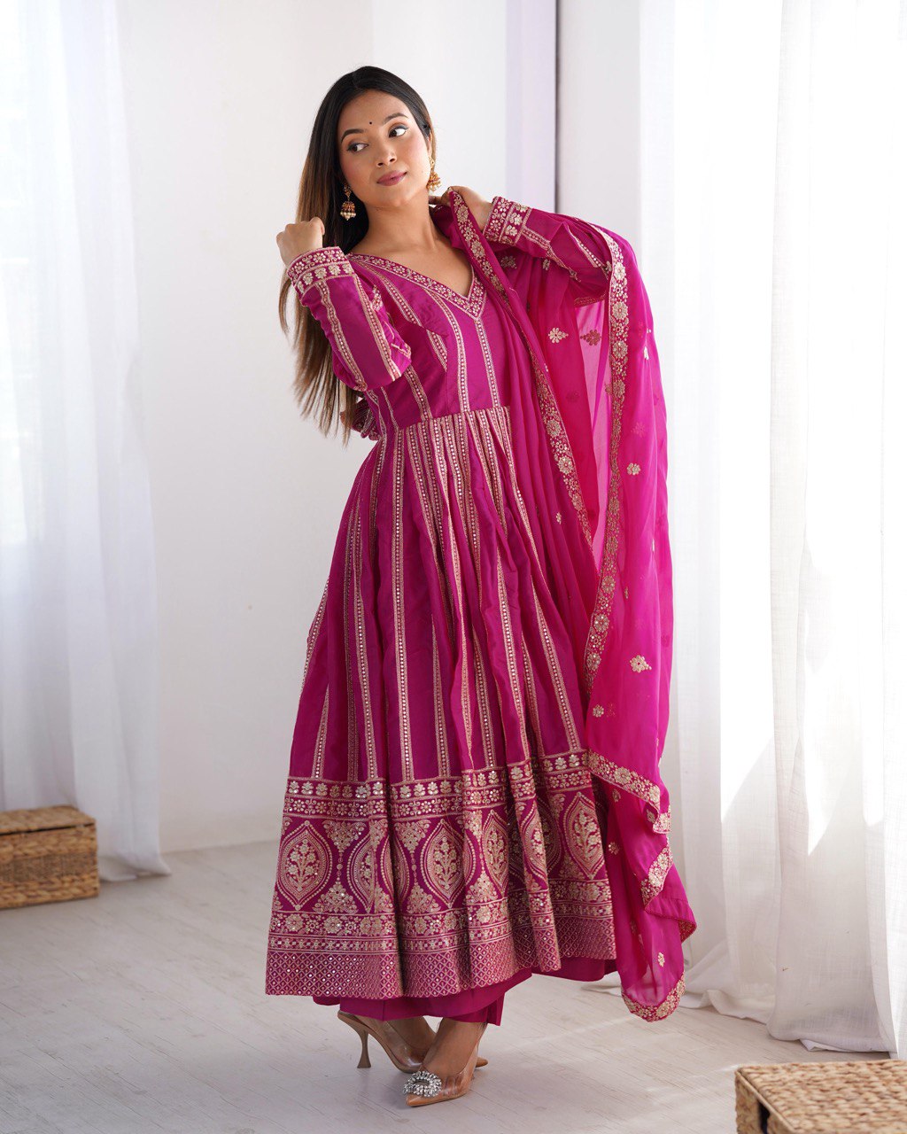 WOMEN'S WEAR SUMMER WEDDING SPECIAL SEQUENCE WORK GOWN