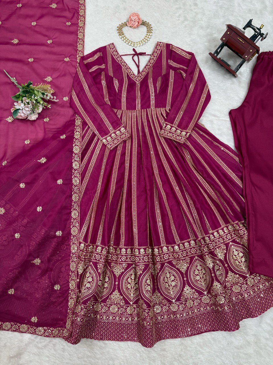 WOMEN'S WEAR SUMMER WEDDING SPECIAL SEQUENCE WORK GOWN
