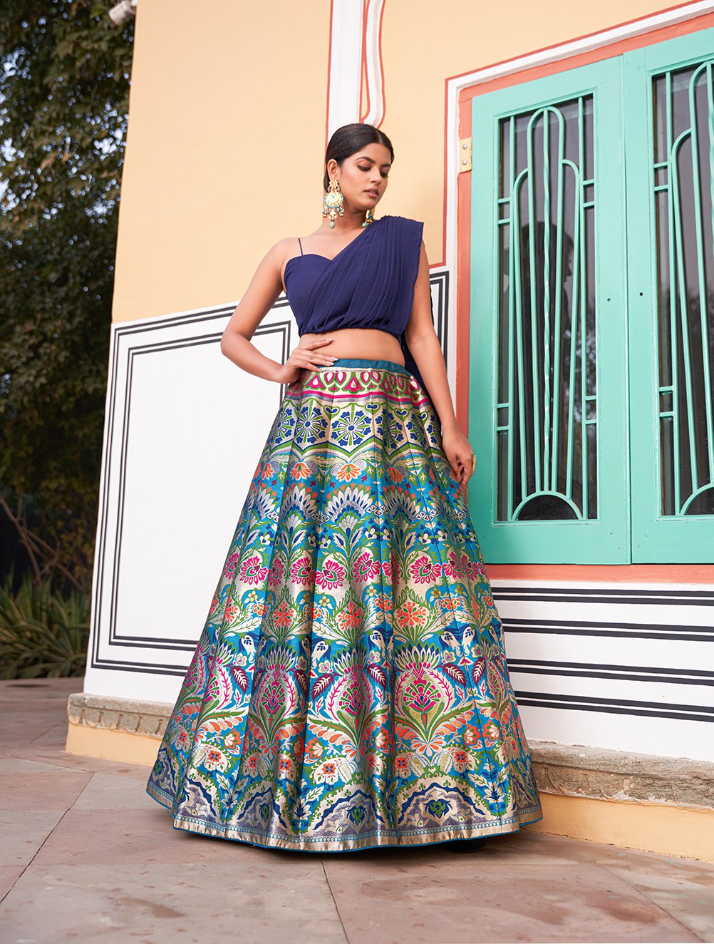Banarasi Silk With Zari Weaving Work Lehenga