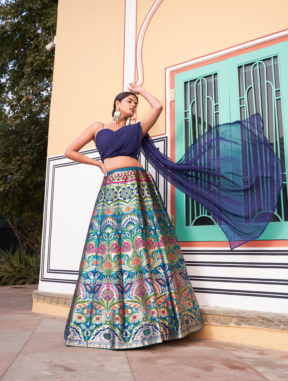 Banarasi Silk With Zari Weaving Work Lehenga