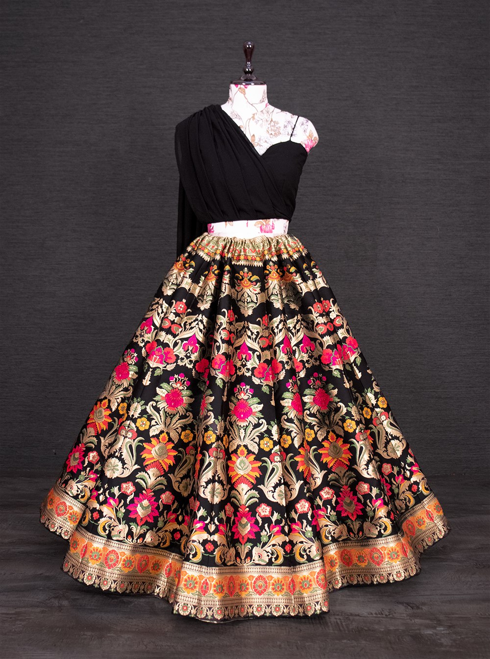 Banarasi Silk With Zari Weaving Work Lehenga