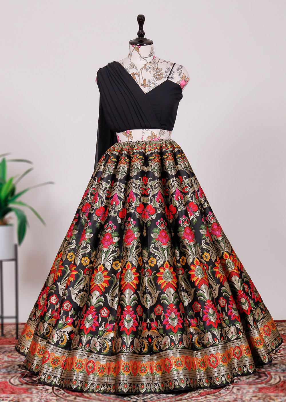 Banarasi Silk With Zari Weaving Work Lehenga