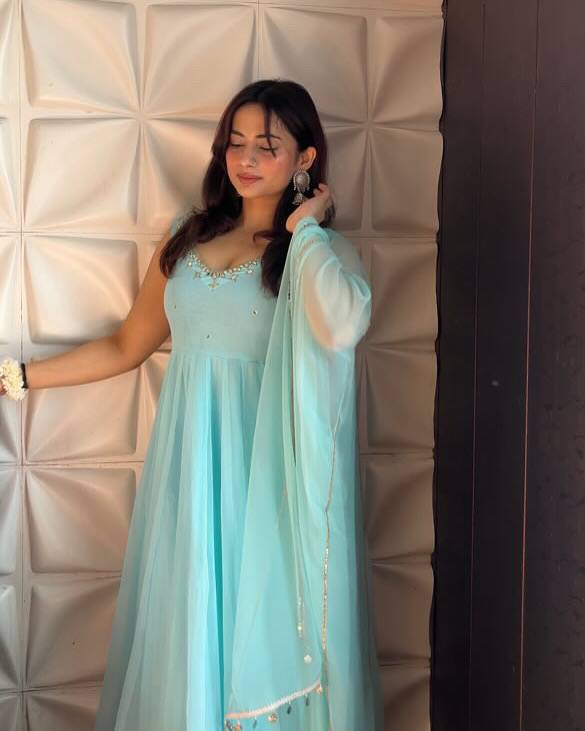 Fox Georgette Hand Embroidery Work Gown