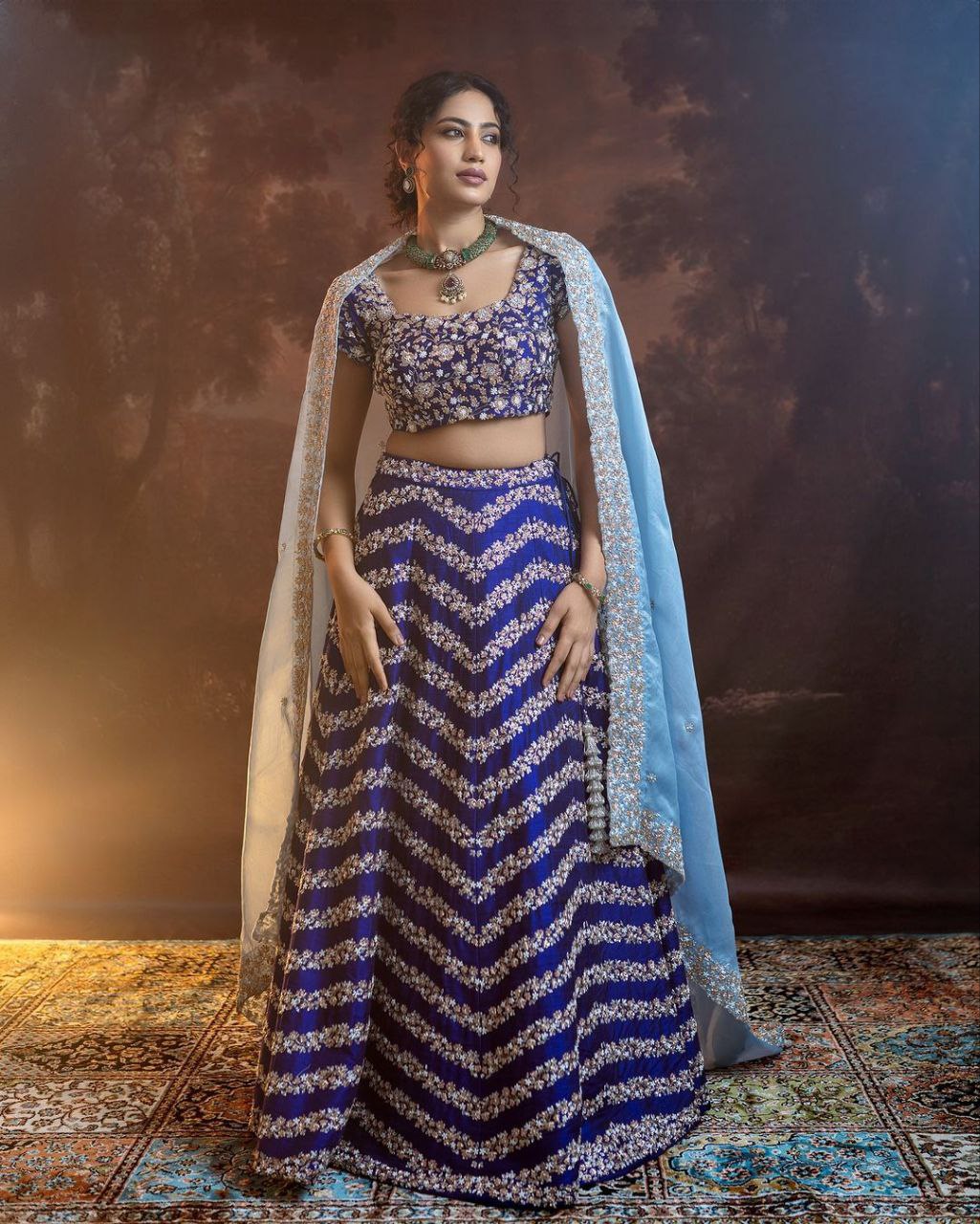 Premium Chinon Silk,Coding Work Heavy Sequins Work Lehenga