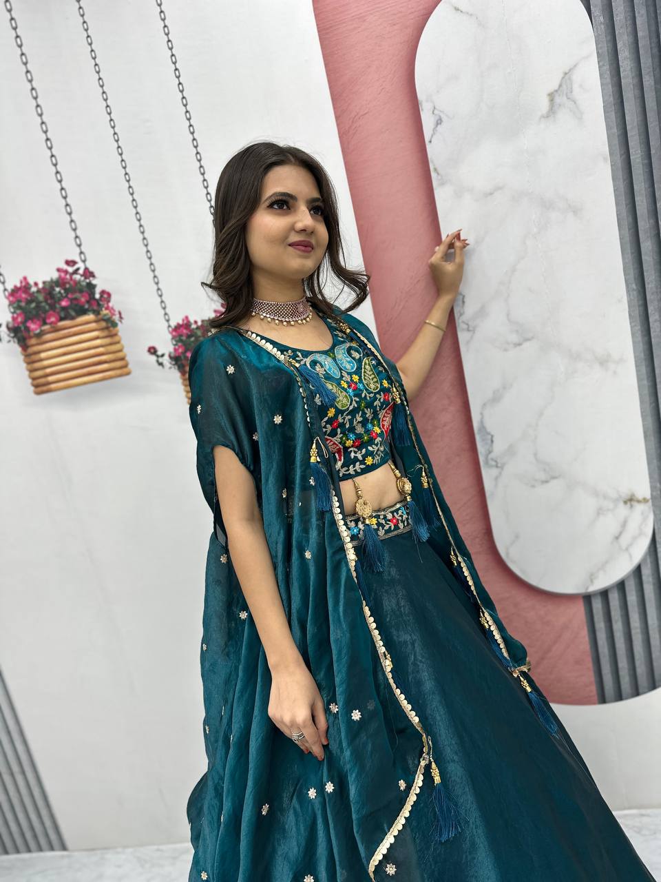 Fendy Embroidery Thread And Sequence Work Lehenga Choli