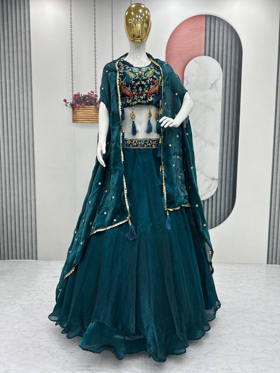 Fendy Embroidery Thread And Sequence Work Lehenga Choli