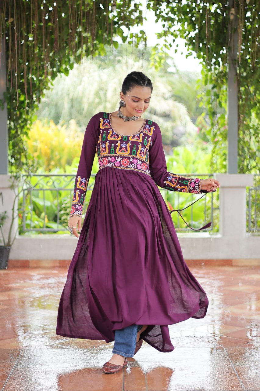 Navaratri Special Faux Georgette Leheriya Print Work Kurti