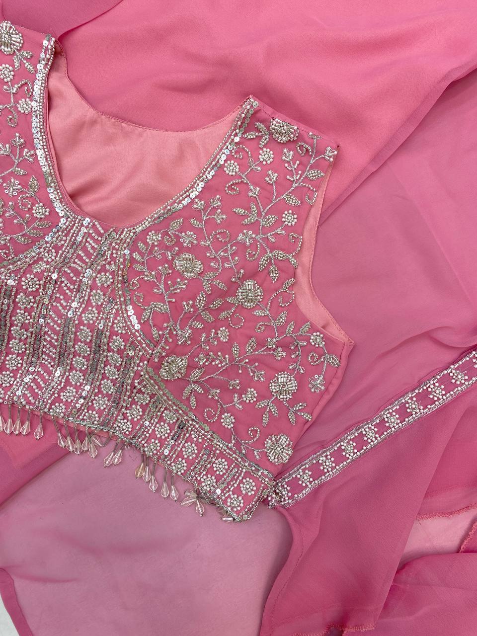 WOMEN'S WEAR WEDDING SPECIAL DHOTI SHRUG OUTFIT